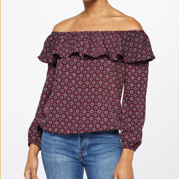 MICHAEL Michael Kors Tops - Michael Michael Kors Flutter Off Shoulder Peasant Blouse Size 3X